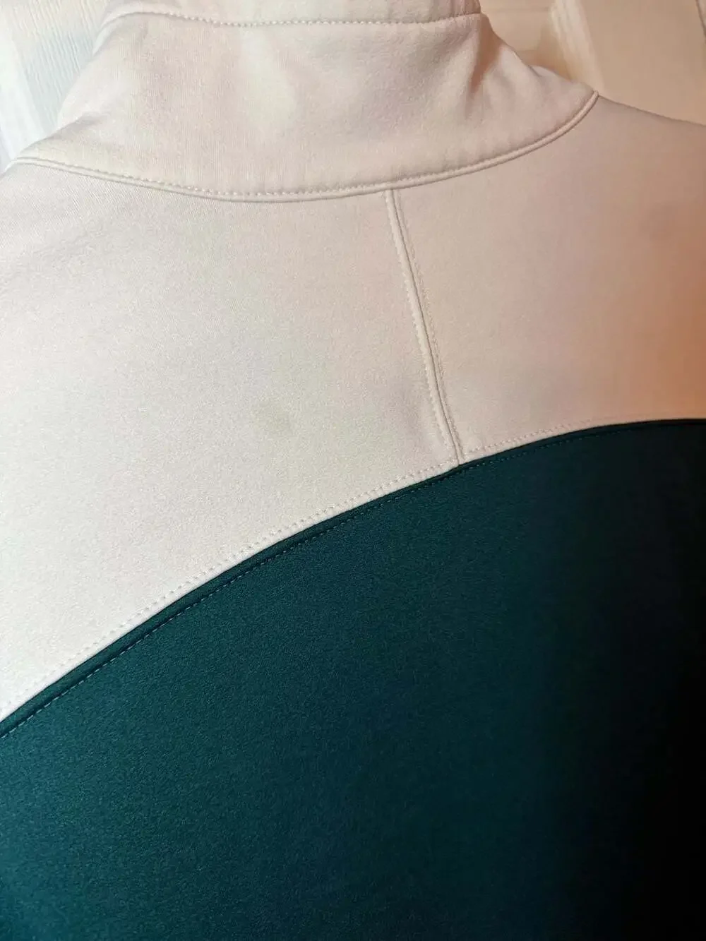 The North Face Apex Risor WindWall Softshell Jacket Green and Cream